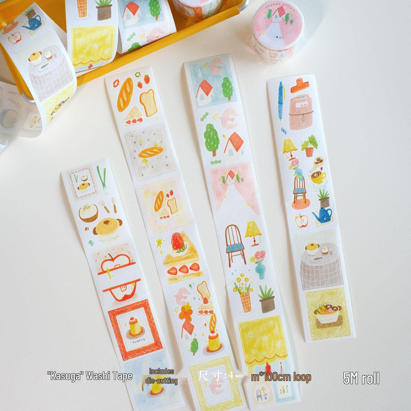 Orange Tree Studio: Spring Collection Die-cut Washi Tape & Artistic Salt-style Journal Stickers