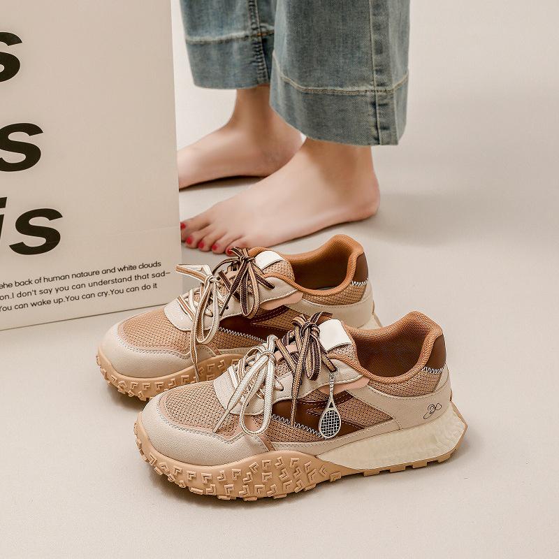 2025 Dames Retro Forrest Gump Høydeøkende Treningssko med Doble Lisser for Vår & Høst