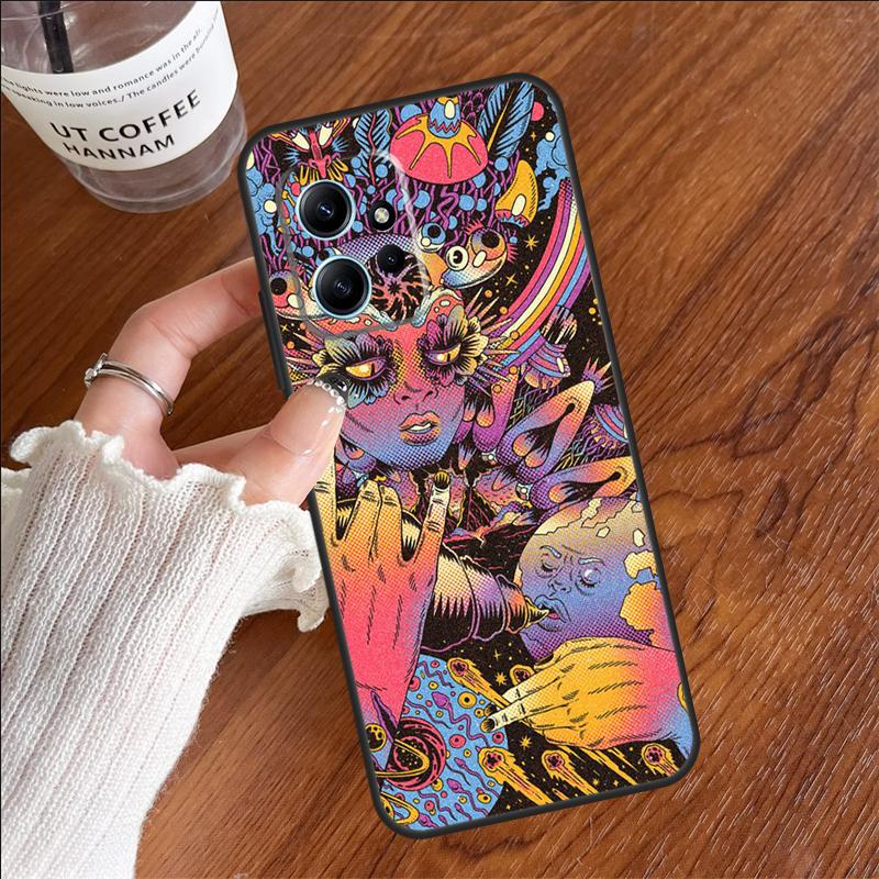 Colorful Psychedelic Art Case For Xiaomi Redmi 14C 13C 12C 10C Redmi Note 14 13 11 9 10 12 Pro 9S 10S 11S 12S Cover