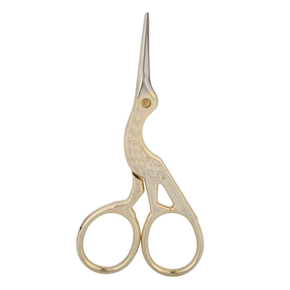 Sharp Tip Crane Shape Scissors Stainless Steel Sewing Scissors Dressmaker Shears  For Embroidery