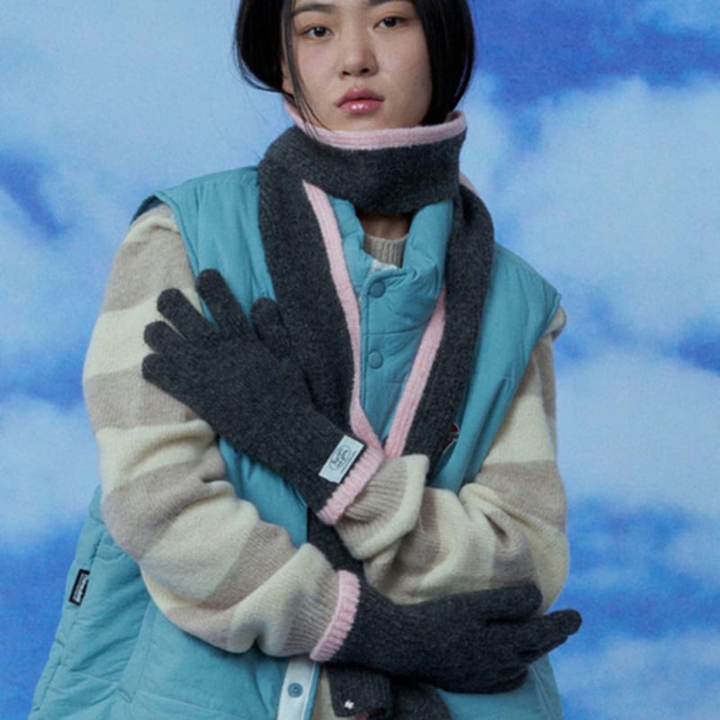 RECLOW FROZEN MUFFLER GLOVE SET CHARCOAL