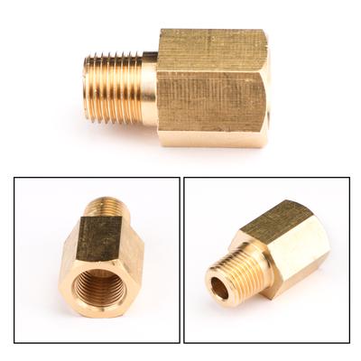 Adaptér měřiče/snímače závitu, adaptér závitu pro tlak oleje, 1/8 NPT vnitřní na 1/8 BSPT vnější