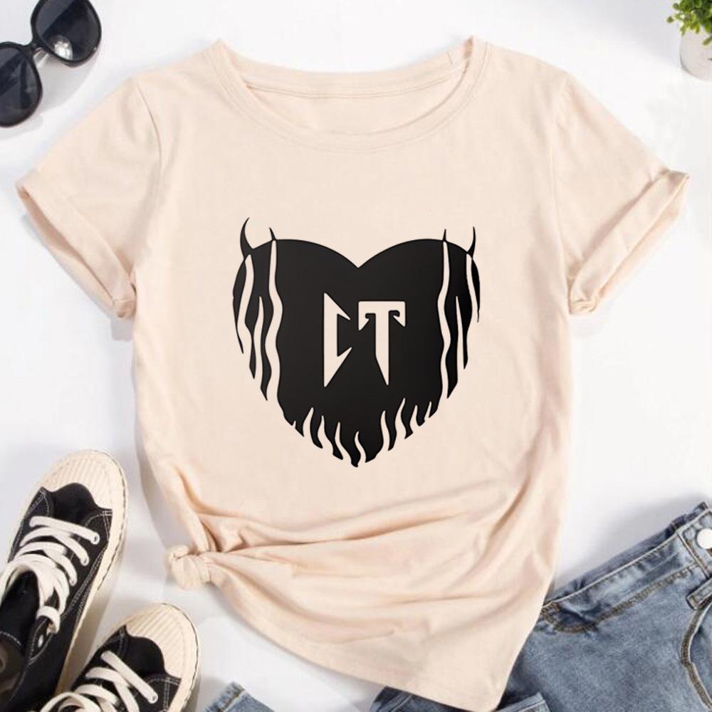 

Natanael Cano tshirt female Retro Y2k hip hop Punk 2000s top tees Graphic University Psychedelic Pastel S