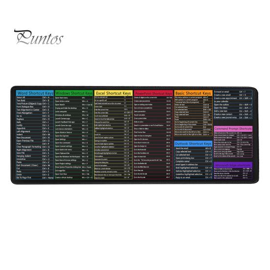 

Коврик для мыши, большой шпаргалка Excel, настольный коврик, износостойкая гладкая поверхность, нескользящая основа, легко моется, настольный игровой коврик для мыши 30*80cm D