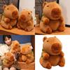 Cartoon Capybara Plush Toy With Turtle Backpack Design For Kids