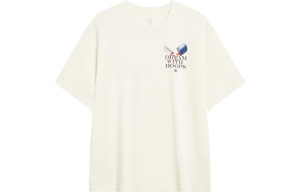 Li Ning BADFIVE T Shirt Men s Ecru AHST905-1 L