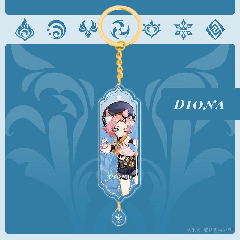 Genshin Impact Acrylic Double Sided Keychain Cartoon Keychains