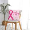 Breast Cancer Awareness Month Square Pillow Case Ribbon Cushion Cover Custom Decorative Throw Pillow Case Cover for Home 18