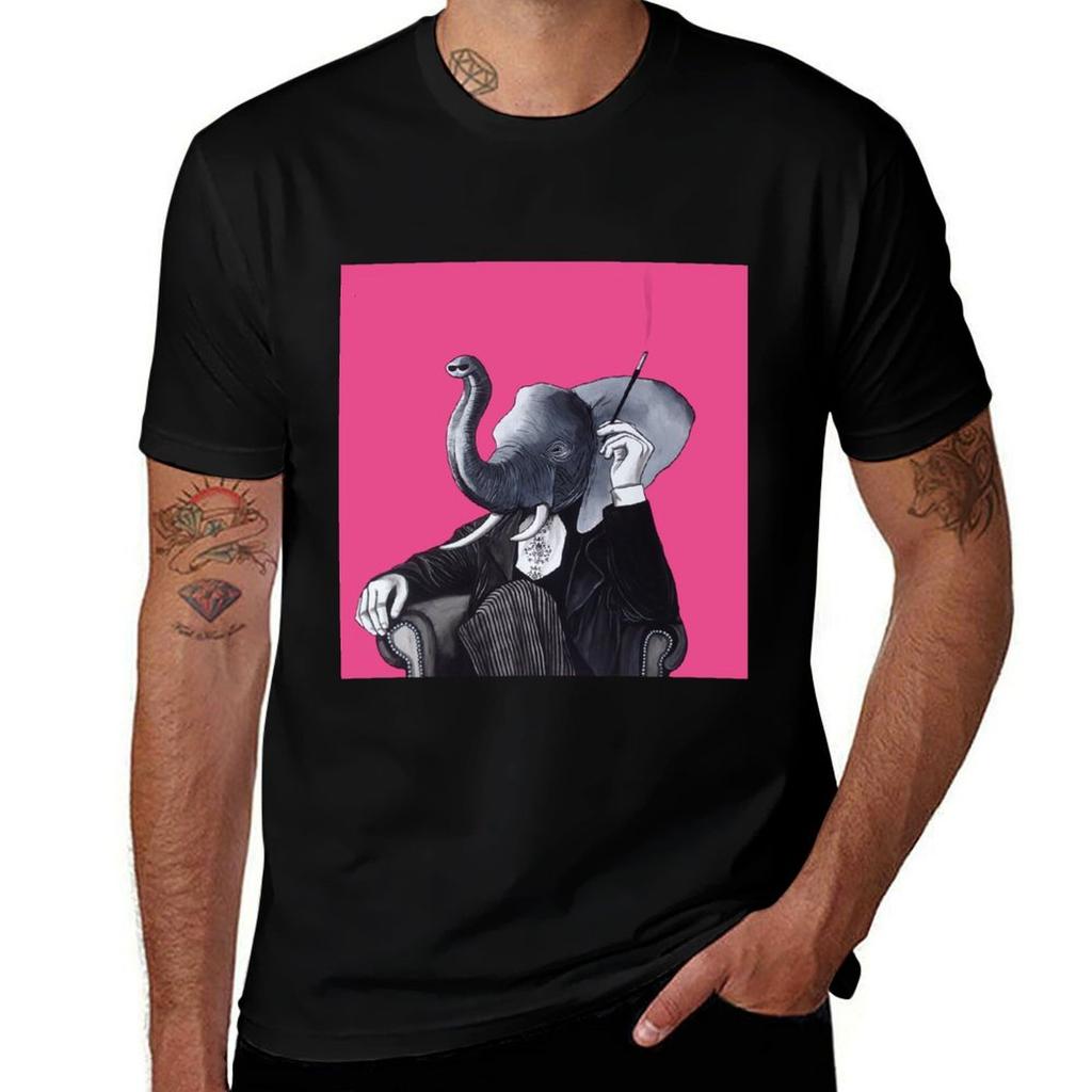 Elegant Elephant In Dinner Suit TShirt Casual Trendy Short Sleeve TShirt