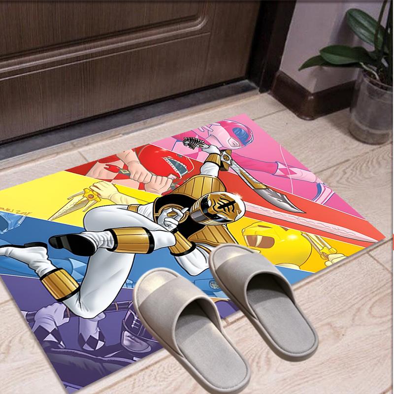 Mighty Morphin Power Rangers Pattern Rug, Indoor/Outdoor Mat, for Picnic, Gameroom, Bedroom, Office, Living Room, Home Decor Carpet, Birthday Gift