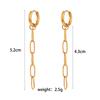 MamacitaSlay 18K Gold Plated Snowflake Long Tassel Hoop Earrings 316L Stainless Steel Waterproof Jewelry For Women Everyday Wear