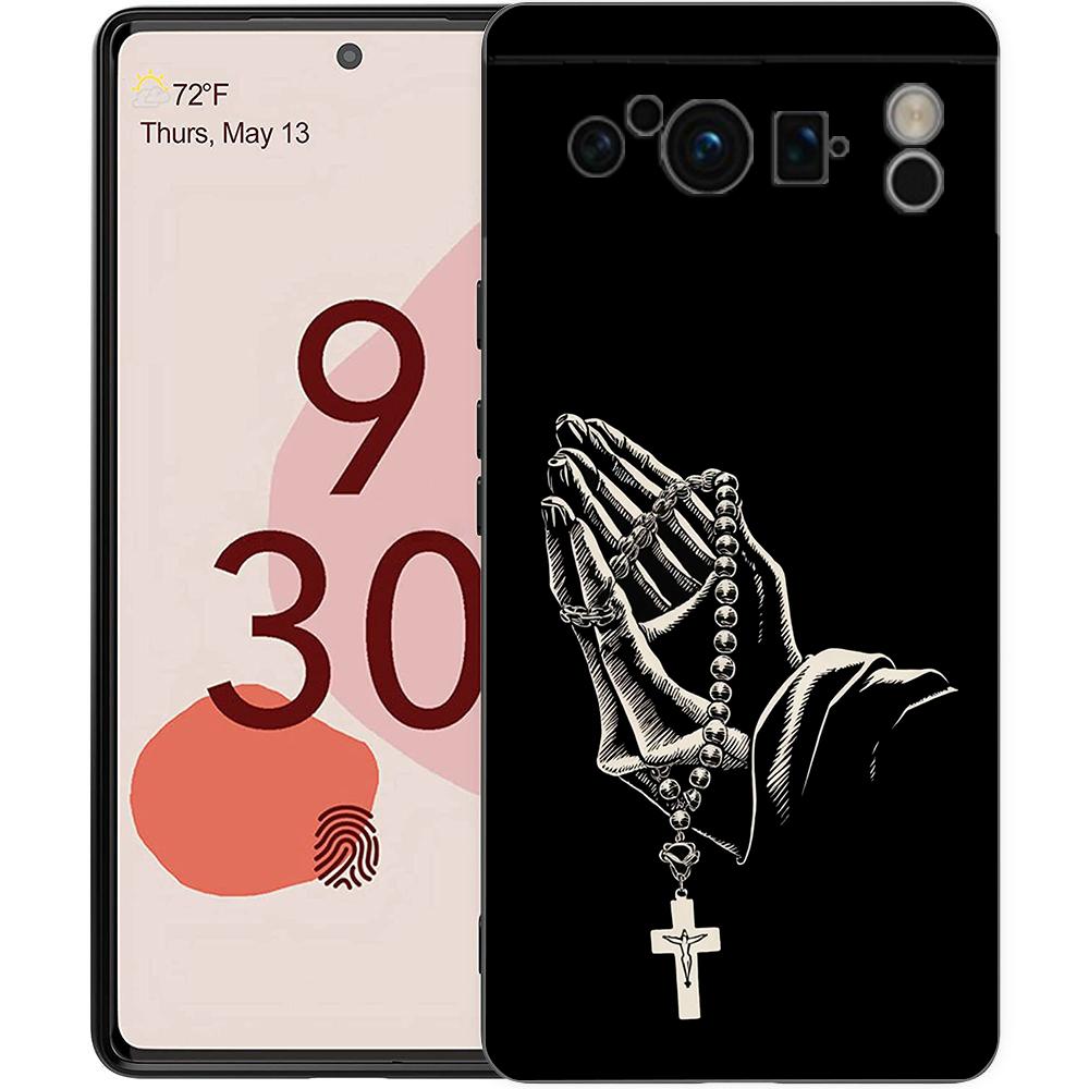 

Bible Jesus Christ Christian Cross Phone Case For Google Pixel 9 8 9A 8A 7 7A 6 Pro XL 6A 5G Black Soft Back Luxury TPU Cover Pixel 8