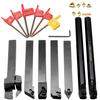 7Pcs/Set 12mm Shank Lathe Drill Bar Turning Tool Holder S12M-SCLCR06 SER1212H16 with Carbide