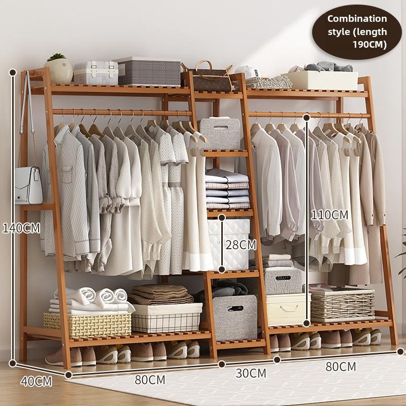 Freestanding Solid Wood Clothes Rack and Hanger