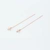 Exquisite Russian 585 Purple Gold Four-Leaf Clover Earline Ins High Value Temperament Versatile Rose Gold Plated Ear Jewelry