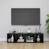 VidaXL TV Furniture 4 Pcs Glossy Black 37x35x37 Cm Chipboard