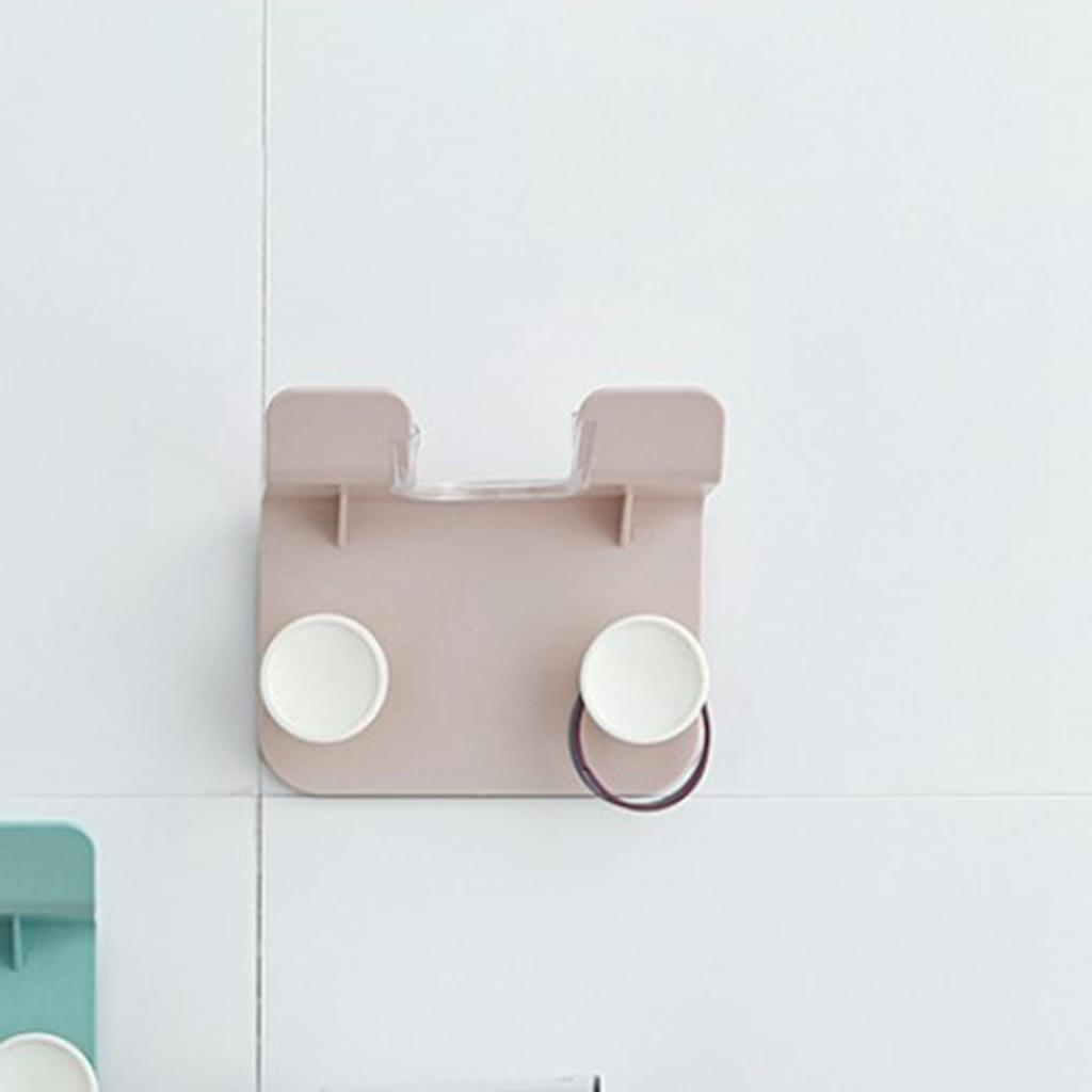 Hair Dryer Holder Wall Mounted Hanger No Punching Bathroom Storage Organizer Rack