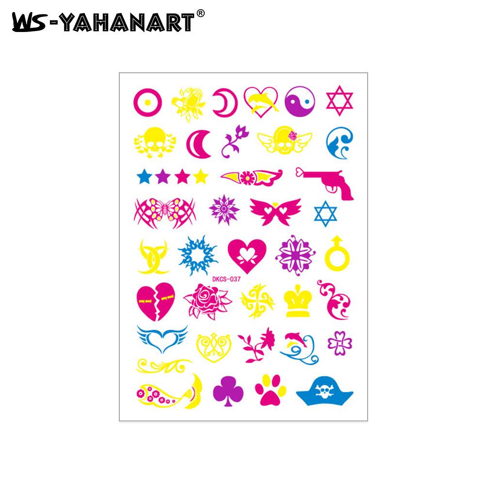 Creative Fluorescent Waterproof Full Arm and Face Tattoo Sticker