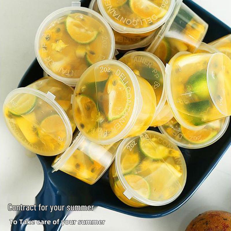Disposable Condiment & Sauce Containers with Carefully Selected Passion Fruit, Lemon, Scallion & Garlic Portions
