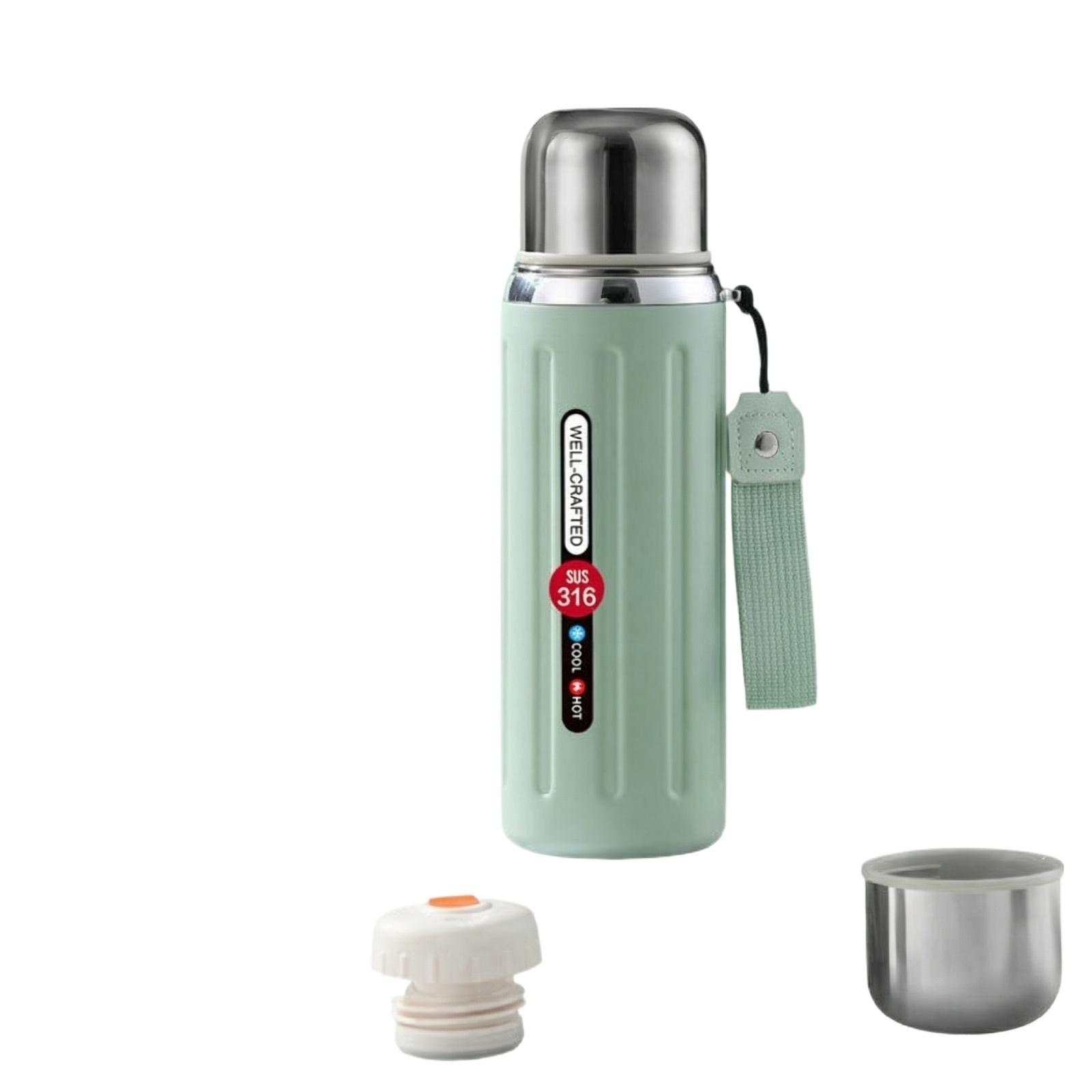 Roman Column 316 Stainless Steel Vacuum Cup Tea Separation Travel Mug зелёный