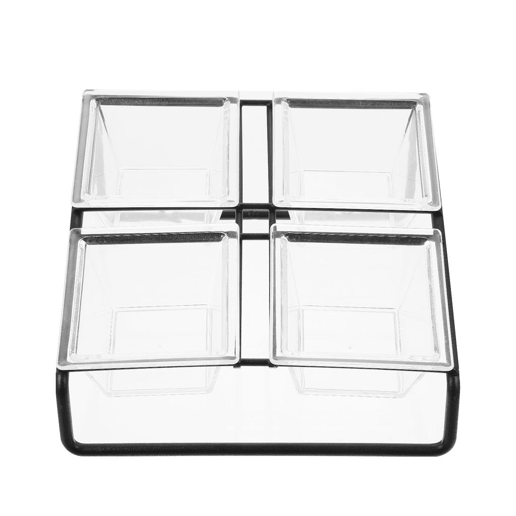 Buy 1 Set Food Storage Plate Plastic Snack Tray Square Snack Plate