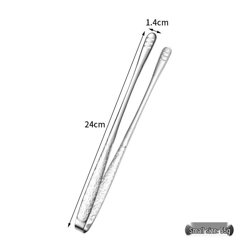 

304 Stainless Steel Non-slip Ice Flower BBQ Grill Clip, Diamond Pattern, Extended Korean Style, Multi-use for Buffet & Sushi.
