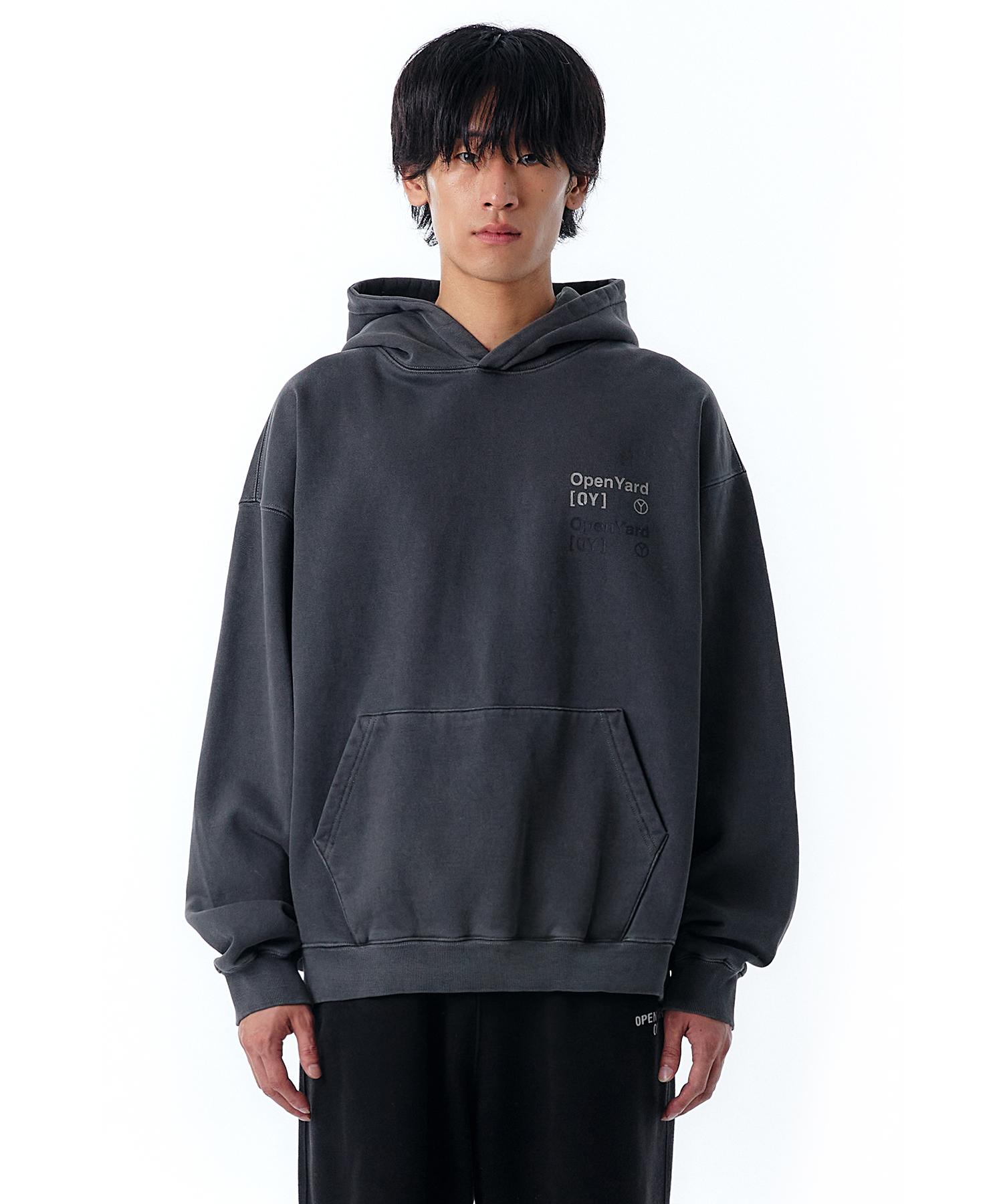 Oy Pigment Typo Hoodie-Black 2 Size