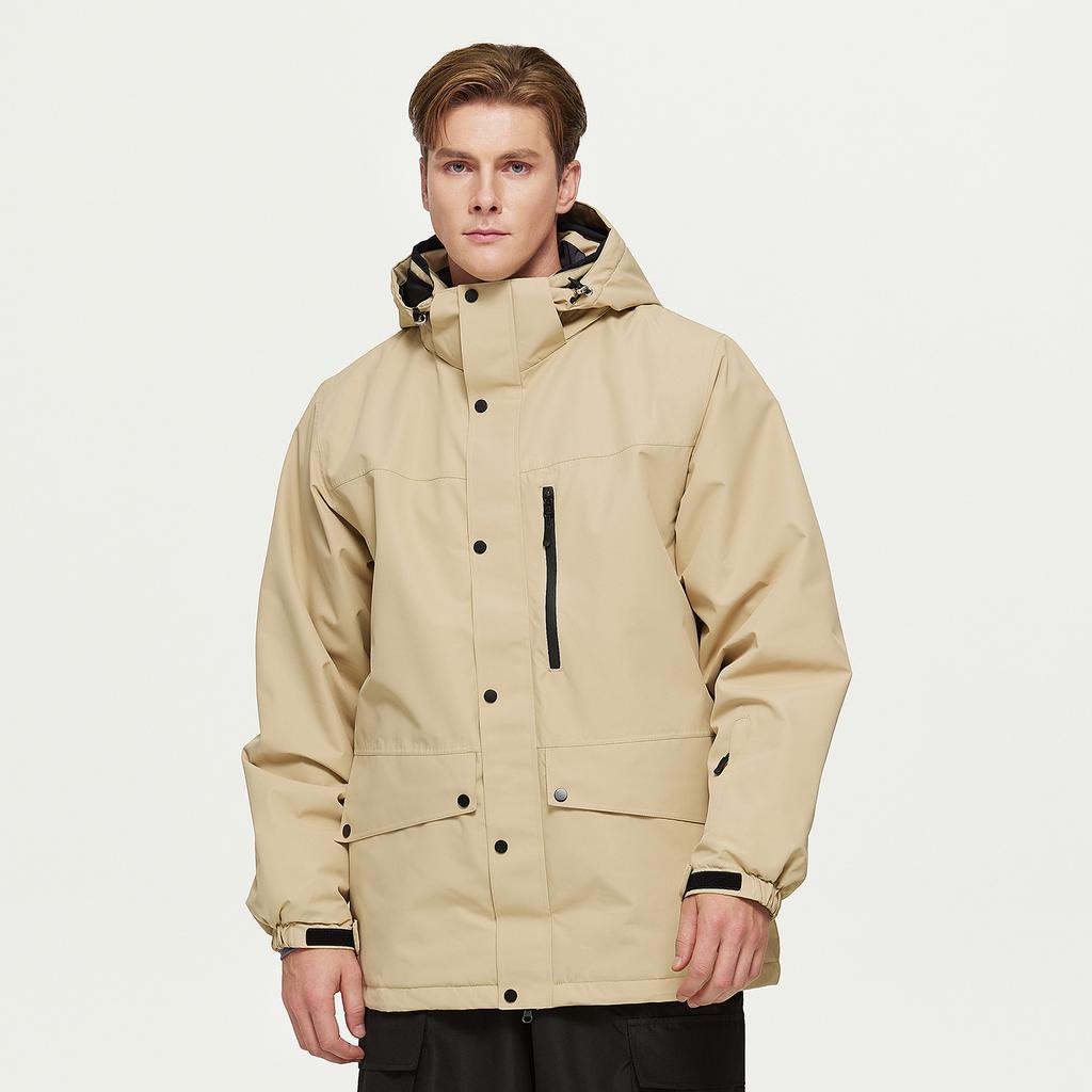 Kapuzen-Skijacken für Herren und Damen Outdoor Winter Warm Snowboardjacke Wasserdicht Winddicht Skijacke Unisex Atmungsaktiv Isoliert Schneemantel