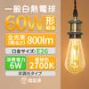 Tengyuan Edison Bulbs, LED Filament Bulbs, E26, 60W, Warm White, 2700K, 800lm, 6W, Omnidirectional, ST64, Amber Glass, GoldAmber, RetroAntique Style,