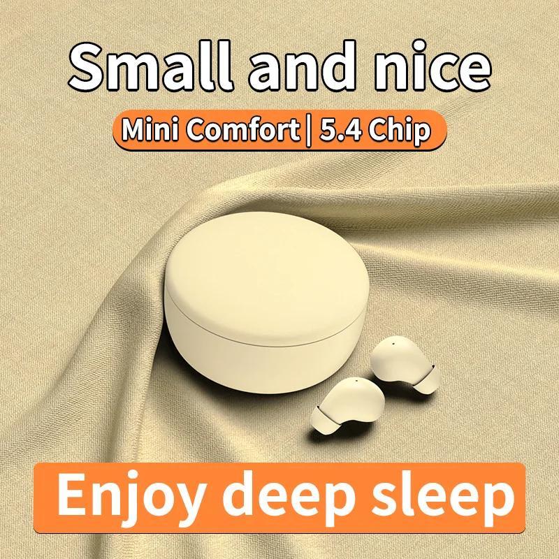 2024 Ultra Mini Invisible Sleep Wireless Earphone Small Earbuds Noise Cancelling Hidden Sport Game Headphones HD HIFI Bass Sound Headset Sliding