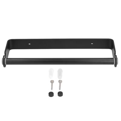 32cm Toilettenpapierhalter Wandmontiert Toilettenpapierrollenhalter für Badezimmer Küche Mattschwarz