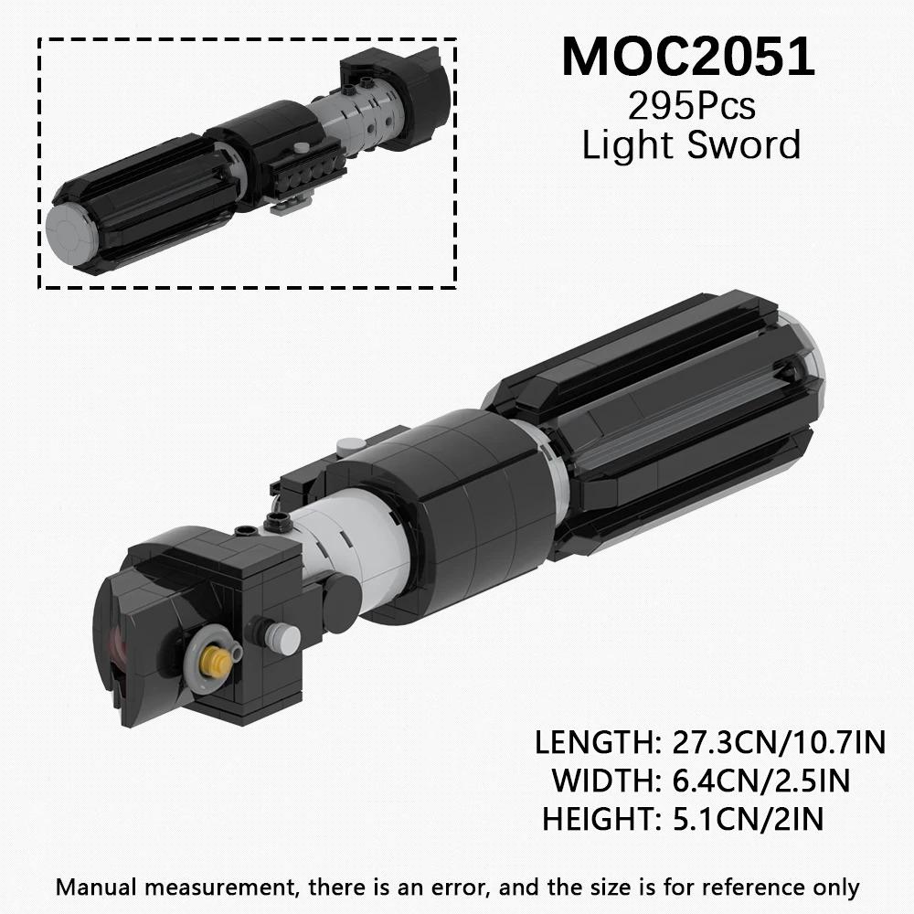 MOOXI Lightsaber MOC Bricks Set Dueling Blaster Laser Movie Space Wars Light Sword Hilt DIY Building Block Weapon Kids Toys Gift