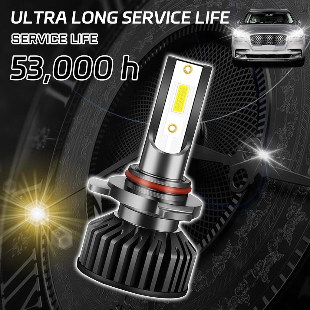 9006 Light Bulbs Compatible For 2006-2015 Toyota RAV4 Super Brightness 6000K Car Front Led Headlight With Built-In Driver, High And Low Beam Fog