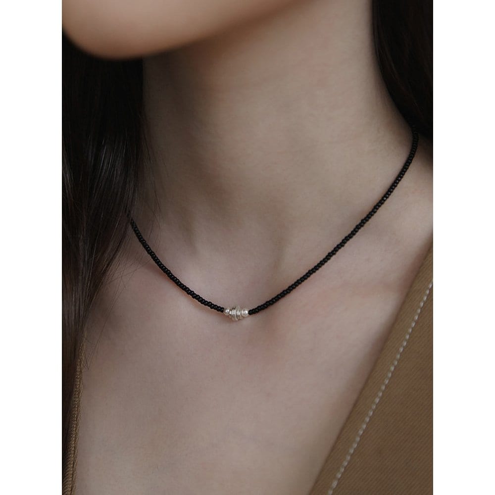 Stacked Pendant Bead Necklace Nz2446
