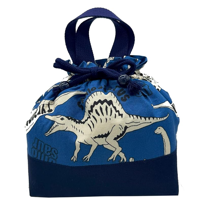 

[Jewelry Shop M] cold bag thermal bag purse lunch box lunch bag cooler bag simple made in Japan handmade boy Large size dinosaur tyrannosaurus T-rex