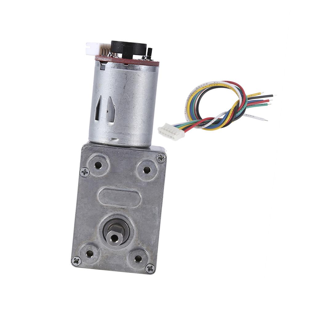 DC 12V Geared Motor High Torque Reduction Motor with Encoder Srong Self locking(100RPM)
