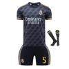 Real Madrid Bellingham Football Jersey 2024-25 Kids Soccer Kit, YSHT Youth Sports Apparel, White/Black, Breathable & Lightweight