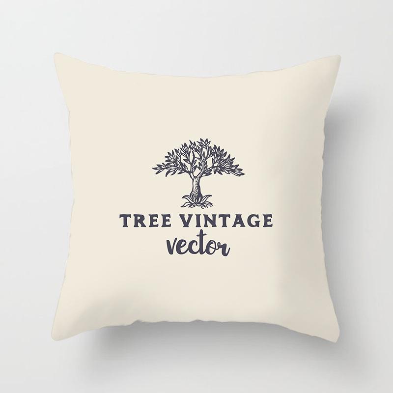 Ins Homewares Dusk Trees Sofa Car Pillow Cover Office Cushion Cover