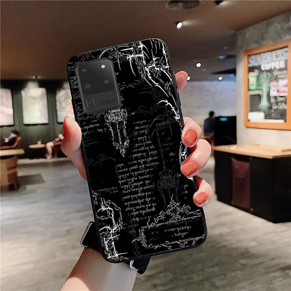 Gothic Cyber Sigil Cross Phone Case For Samsung S 24 Fe 25 Ultra Plus 20 Lite 21 30 22 23 24 22 Ultra 5G Fundas