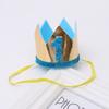 Sky-Blue Crown Hat Birthday Crown for Kids Party Hat Hairband Adorable Birthday Photo Prop Wedding Baby Shower Graduation