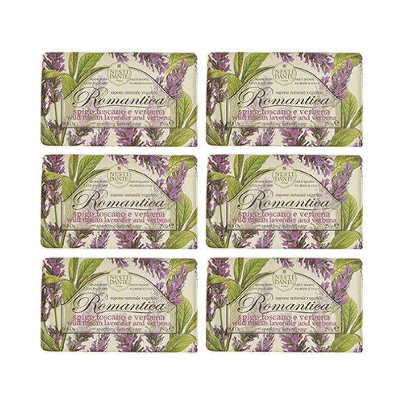Nestidante Romantica Lavender & Verbena Soap 250g x 6 Pack [Box Product]