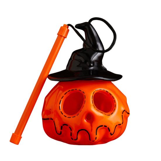 

Handheld Plastic Pumpkin Lantern Halloween Light-up Pumpkin Lamp Battery Operated Lighted Pumpkin with Witch Hat for Outdoor Indoor Haunted House