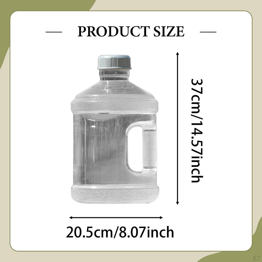 Water Dispenser Bottle Barrel with Screw Lid Clear Round Bucket Storage Container for Picnic Home