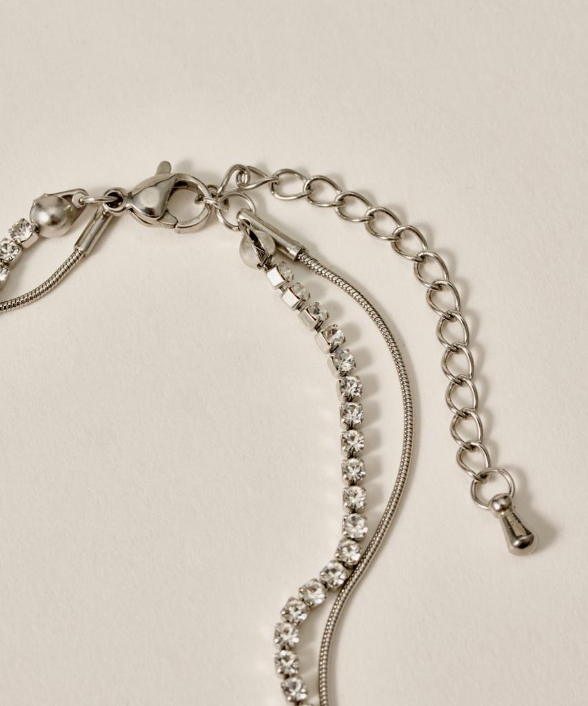 Novice Tokyo Cubic & Round Chain Anklet [Stainless] / Silver