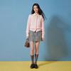 Handmade Ribbon Embroidered Wool Blend Cardigan