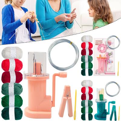 Handkurbel Seilflechtmaschine Bausatz Mehrzweck DIY Buntes Geflochtenes Seil Strickset Für Weihnachtsbasteln Bastelbedarf