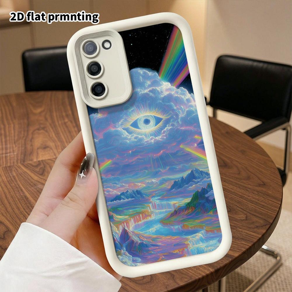 Phone Case: 2D Flat Samsung Galaxy A34 A35 M05 M06 S20 S22 S21 FE Plus 5G Layered Protective Case, Vast Black Starry Sky, Christmas and Halloween Gift