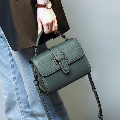 New Commuting Bag  Fashionable and High-end Crossbody Bag  Genuine Leather Women's Bag  Versatile One-shoulder Hand-held Small Square Bag