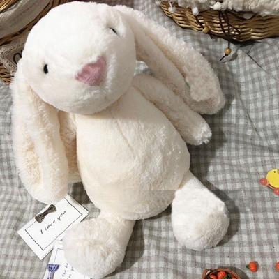 30 cm große Plüschpuppe, Geschenkidee, Cartoon-Stil, Stoffpuppe für Kinder, weiß