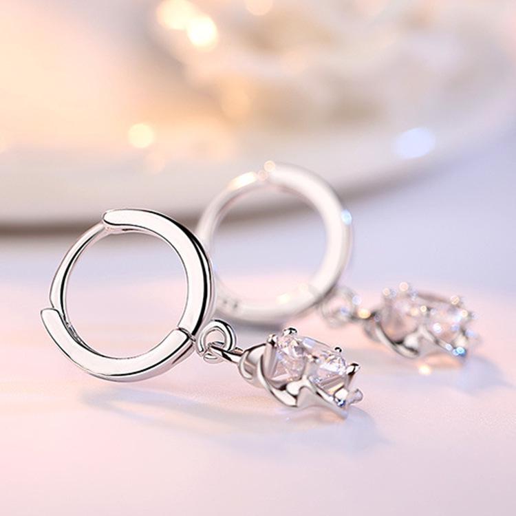 Elegant Zircon Plum Blossom Earrings for Women - High-End Fashion Accessory